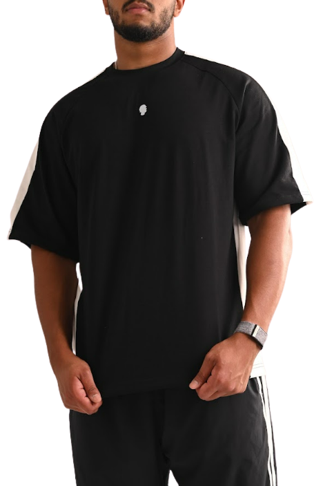 NOBLE BLACK OVERSIZED PUMP COVER TSHIRT